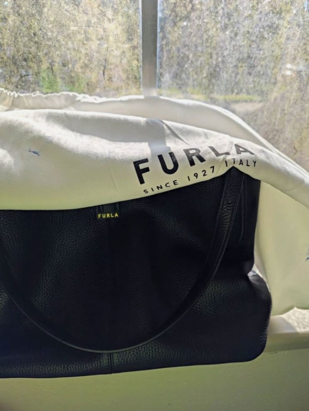 Furla Black Daphne M Hobo Tote Bag